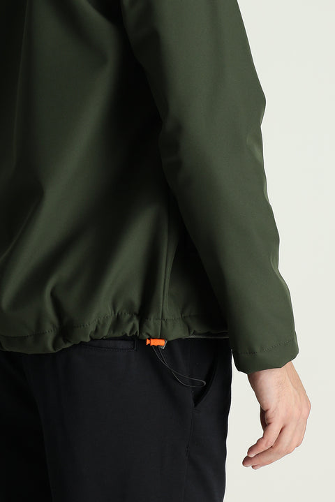 Medium Khaki Slim Fit Softshell Sport Jacket