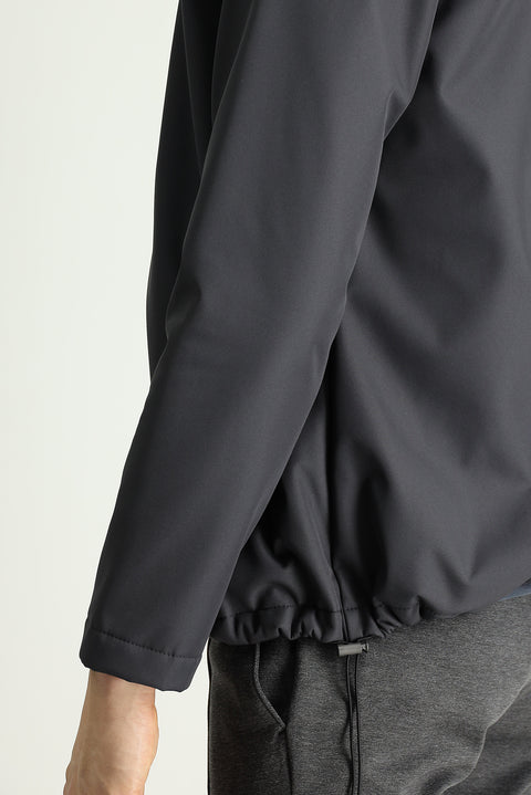 Orta Antrasit Slim Fit Dar Kesim Softshell Spor Mont