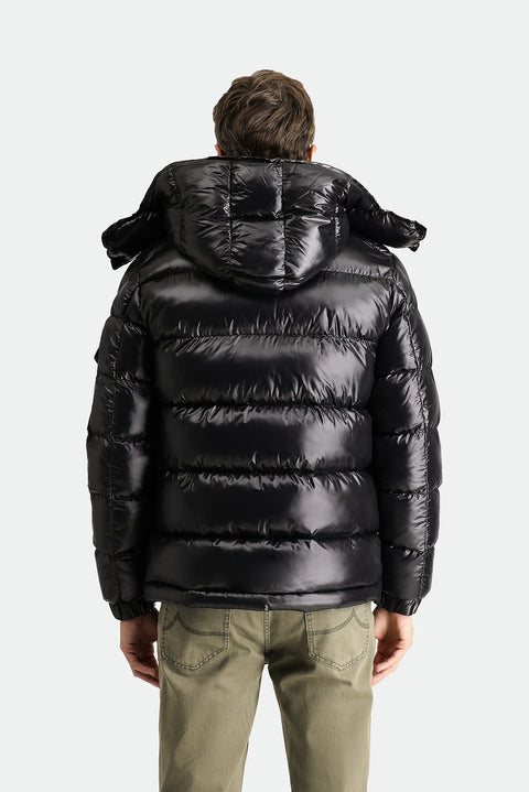 Black Hooded Padded Sports Jacket
