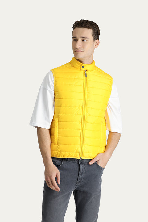 Yellow Quilted Padded Sports Vest