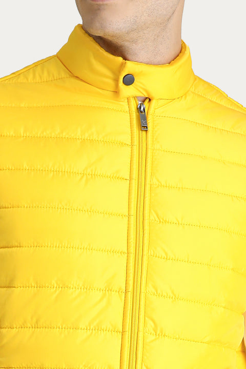 Yellow Quilted Padded Sports Vest