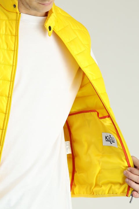 Yellow Quilted Padded Sports Vest