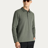 Dark Green Embroidered Polo Neck Sweatshirt