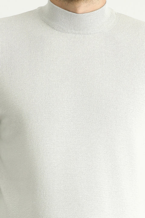 Stone Turtleneck Regular Fit Cotton Knit Sweater
