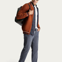 Cinnamon Slim Fit Narrow Cut Zip-Up Knit Cardigan
