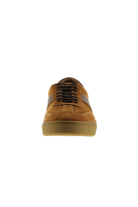 Medium Brown Leather Sneaker Shoes