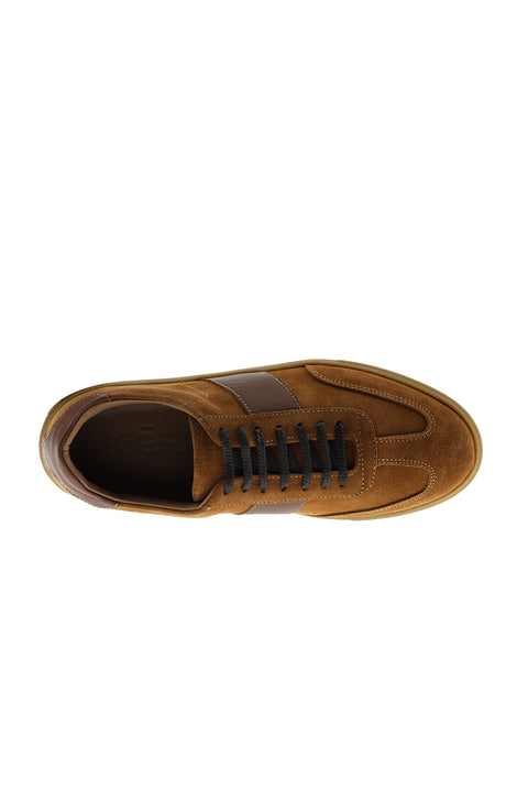 Medium Brown Leather Sneaker Shoes