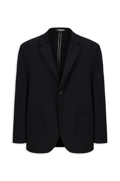 Siyah Techno-Line 7 Drop Slim Fit Dar Kesim Klasik Ceket
