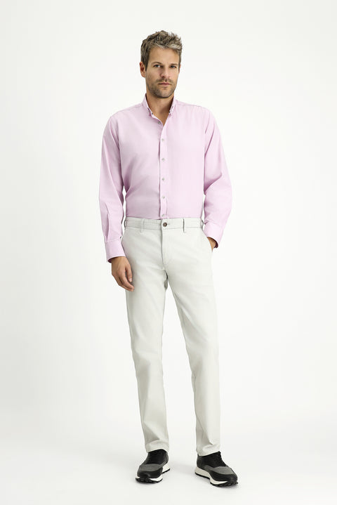 Dusty Pink Long Sleeve Regular Fit Sport Cotton Button-Down Oxford Shirt