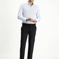Blue Long Sleeve Slim Fit Classic Striped Cotton Shirt