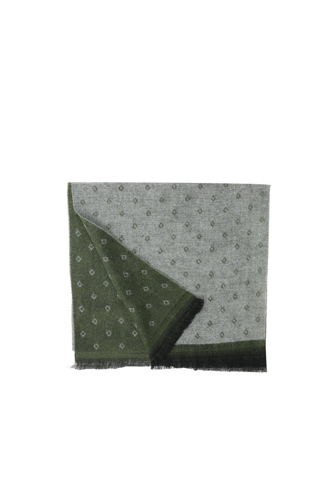 Forest Green Patterned Scarf