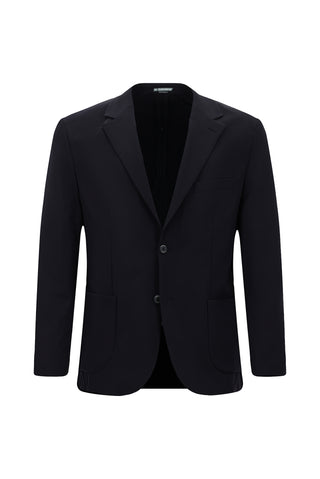 Koyu Lacivert Techno-Line 4 Drop Relaxed Fit Rahat Kesim Klasik Likralı Ceket