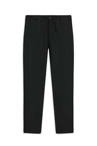 Siyah Techno-Line 7 Drop Slim Fit Dar Kesim Beli Lastikli İpli Likralı Çantalı Jogger Pantolon
