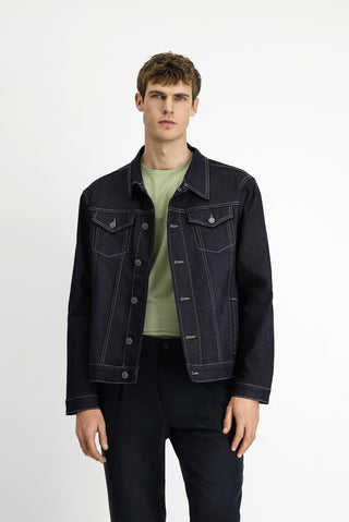 Koyu Lacivert Regular Fit Pamuklu Denim Mont