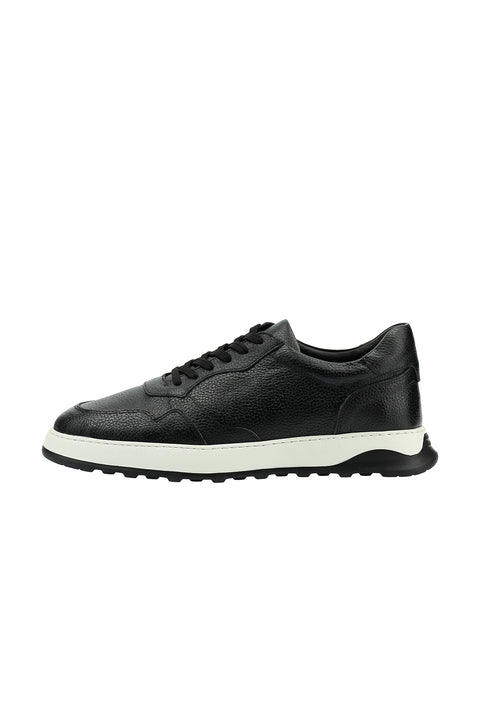 Siyah Spor Günlük Sneaker Deri Ayakkabı