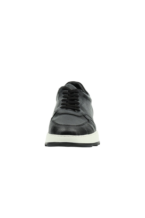 Siyah Spor Günlük Sneaker Deri Ayakkabı
