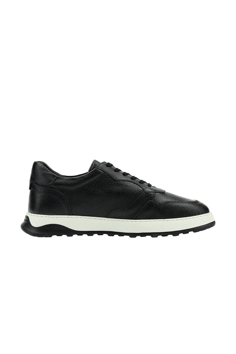 Siyah Spor Günlük Sneaker Deri Ayakkabı