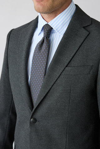 Açık Antrasit 6 Drop Regular Fit Standart Kesim Desenli Mono Yaka Blazer Ceket