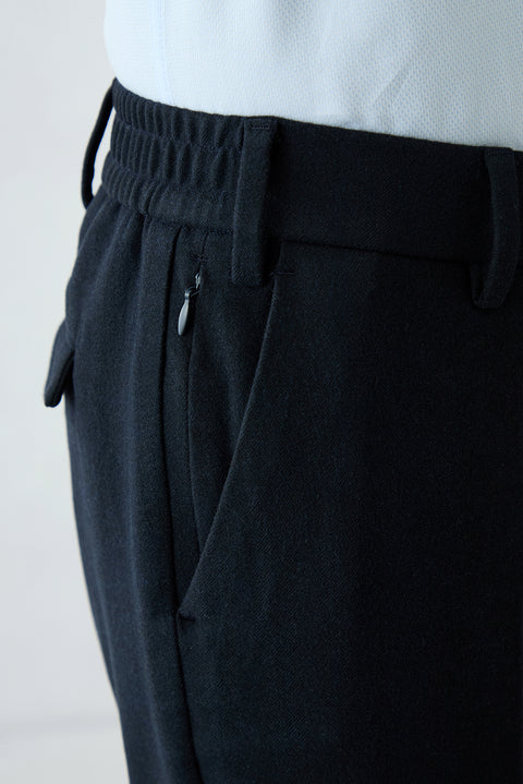 Dark Navy Slim Fit Elastic Waist Sports Trousers