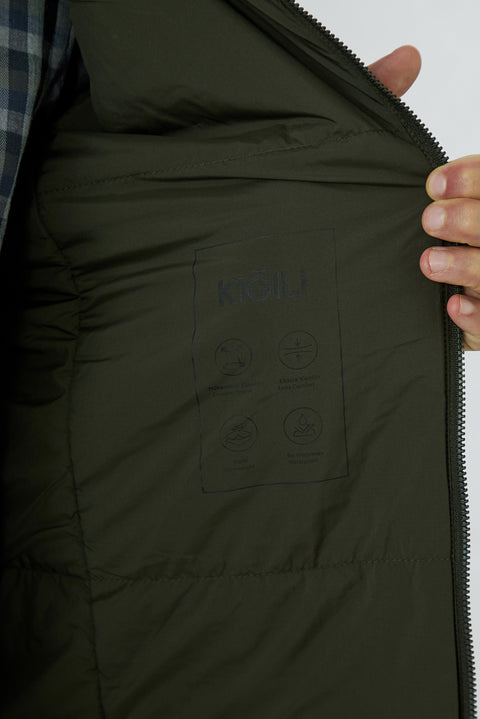 Mid Khaki Regular Fit Plain Hooded Jacket