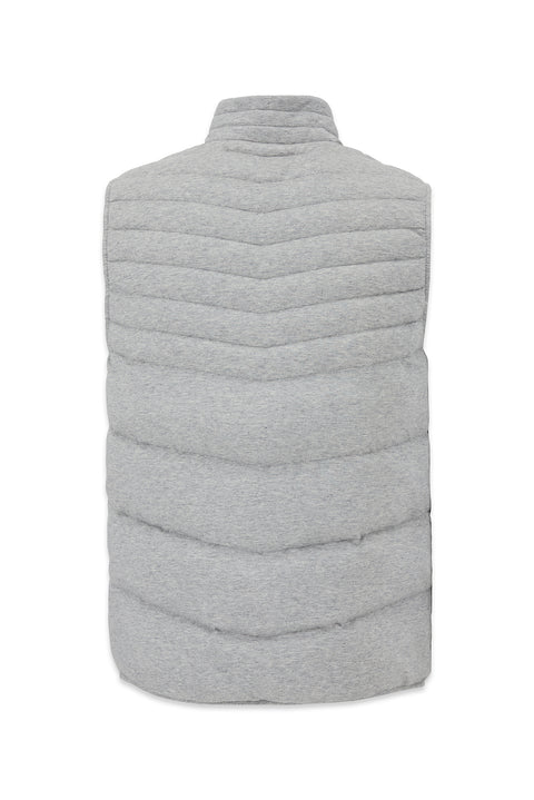 Medium Gray Regular Fit Plain Bonded Vest