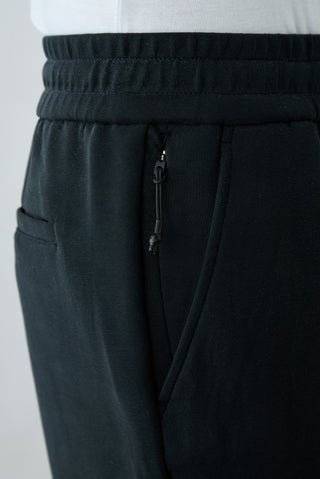 Koyu Lacivert Regular Fit Likralı Düz Beli Bağcıklı Lastikli Sweatpant