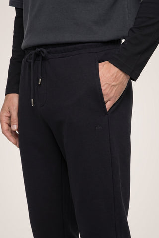Siyah Beli Lastikli İpli Cepli Pamuklu Sweatpant / Eşofman Altı