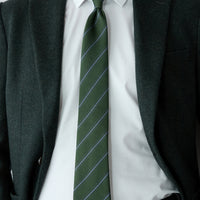 Medium Khaki Striped Tie (7.5 cm)