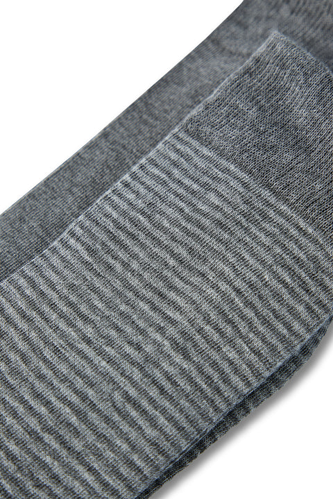Mid Smoke Melange 2-Pack Cotton Patterned Ankle Socks