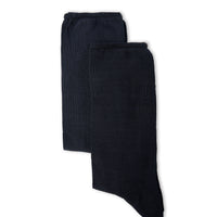 Dark Navy 2-Pack Cotton Plain Non-Elasticated Ankle Socks