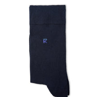 Dark Navy Single Bamboo Blend Plain Ankle Socks