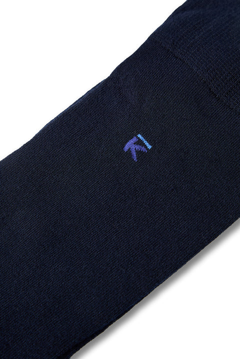 Dark Navy Single Bamboo Blend Plain Ankle Socks