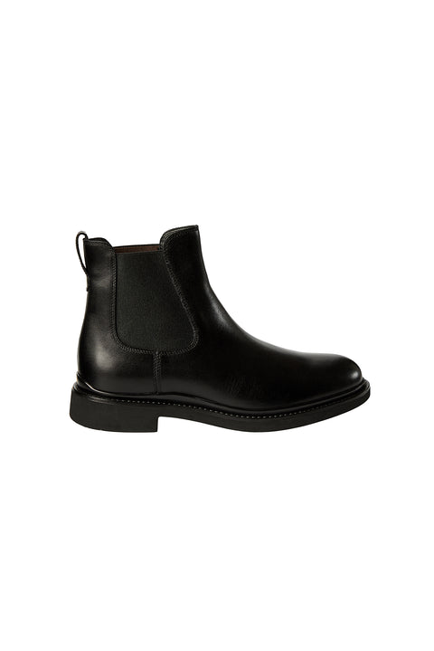 Black Leather Winter Boots