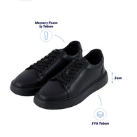 Açık Siyah Memory Foam EVA Taban Rahat Konforlu Günlük Spor Sneaker Ayakkabı