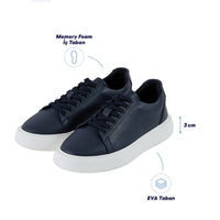 Koyu Lacivert Memory Foam EVA Taban Rahat Konforlu Günlük Spor Sneaker Ayakkabı