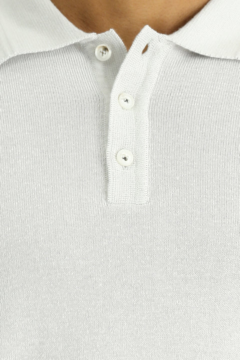 Stone Collar Regular Fit Cotton Knit Sweater