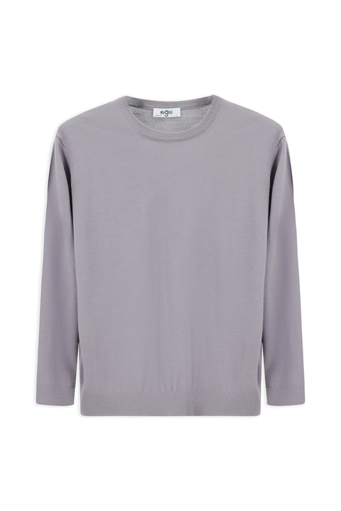 Lilac Crew Neck Regular Fit Wool Knitted Sweater