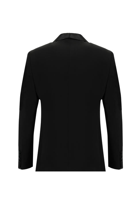 Black 7 Drop Slim Fit Narrow Cut Shawl Collar Vest Tuxedo & Groom Suit