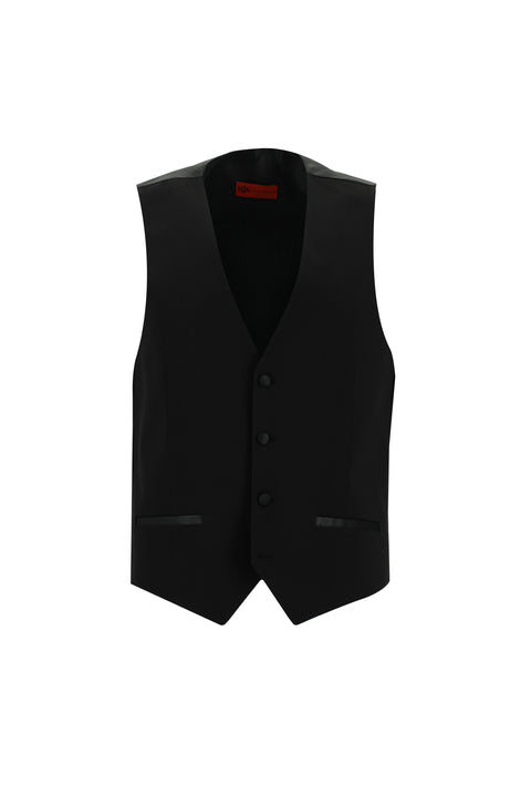 Black 7 Drop Slim Fit Narrow Cut Shawl Collar Vest Tuxedo & Groom Suit