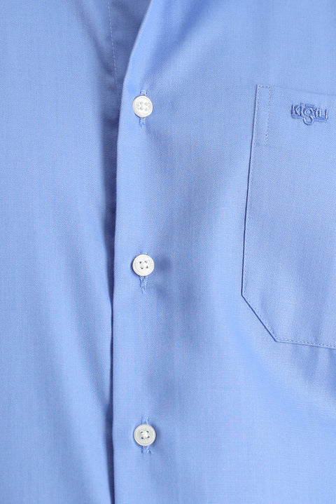 Aqua Blue Long Sleeve Classic Non-Iron Cotton Shirt