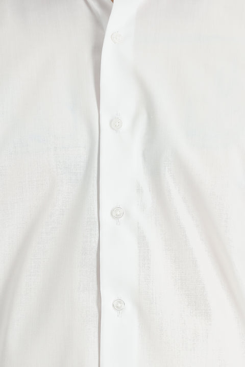 Beyaz Uzun Kol Slim Fit Dar Kesim Non Iron Klasik Pamuklu Kolay Ütülenebilir Gömlek