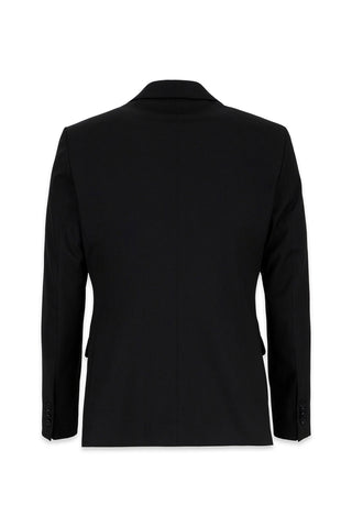 Siyah 7 Drop Slim Fit Dar Kesim Mono Yaka Likralı Takım Elbise