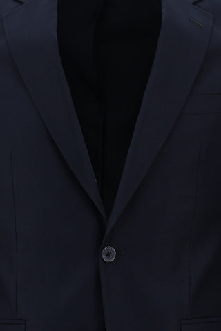 Siyah Lacivert 7 Drop Slim Fit Dar Kesim Takım Elbise