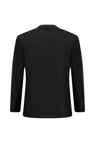Siyah 4 Drop Relaxed Fit Rahat Kesim Takım Elbise