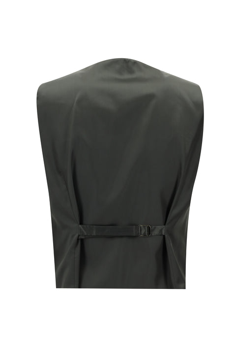 Dark Gray 7 Drop Slim Fit Narrow Cut Suit with Vest