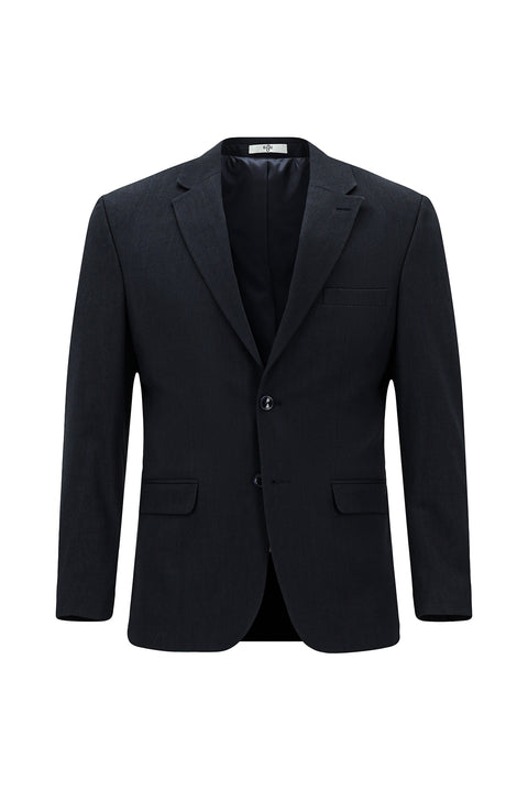 Black and Navy Blue 4-Drop Relaxed Fit Suit
