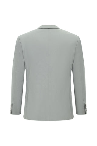 Açık Gri 6 Drop Regular Fit Standart Kesim Pamuklu Lyocell Kruvaze Takım Elbise