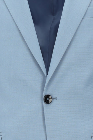 Açık Mavi 7 Drop Slim Fit Dar Kesim Pamuklu Lyocell Takım Elbise