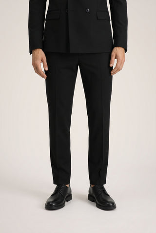 Siyah 7 Drop Slim Fit Dar Kesim Mevsimlik Kruvaze Takım Elbise