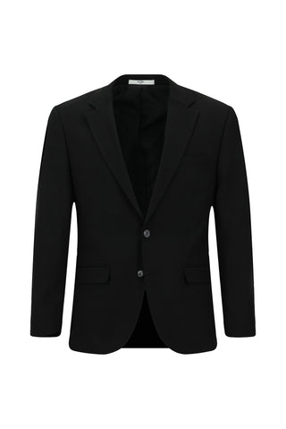 Siyah 4 Drop Relaxed Fit Rahat Kesim Desenli Takım Elbise